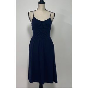 Navy Sleeveless Spaghetti Strap Dress